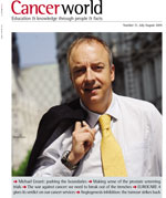 Cancerworld Magazin bringt Präsident Michael Gnant aufs Cover