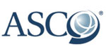 Logo von ASCO mit den Buchstaben „ASCO“ neben einem Globusdesign in Blau- und Weißtönen.