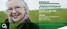 Patienteninformations - Veranstaltung zum Thema "Brustkrebs und Osteoporose" im LKH Hall
