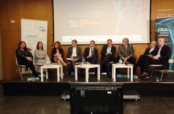 Panel: Renate Schaberl-Moser, Ursula Pluschnig, Carmen Döller, Martin Schindl, Armin Gerger, Wolfgang Eisterer, Hans-Jörg Mischinger, Hans Rabl. Christoph Tinchon (v.l.n.r.).