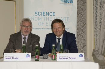 Gute Stimmung bei den Vorsitzenden: Josef Thaler und Andreas Petzer.