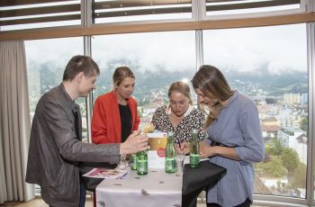 Auch ihre Gruppe strengte sich sehr an.