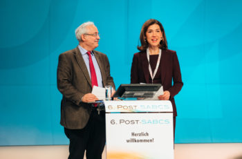 Moderationsduo aus dem ABCSG-Vorstand: Günther Steger und Vizepräsidentin Marija Balic.