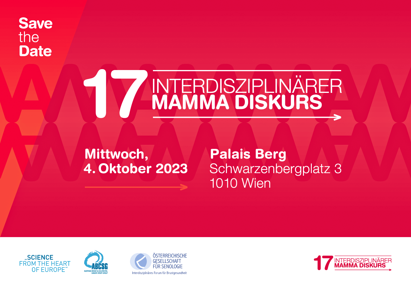 SAVE THE DATE: 17. Interdiziplinärer Mamma-Diskurs