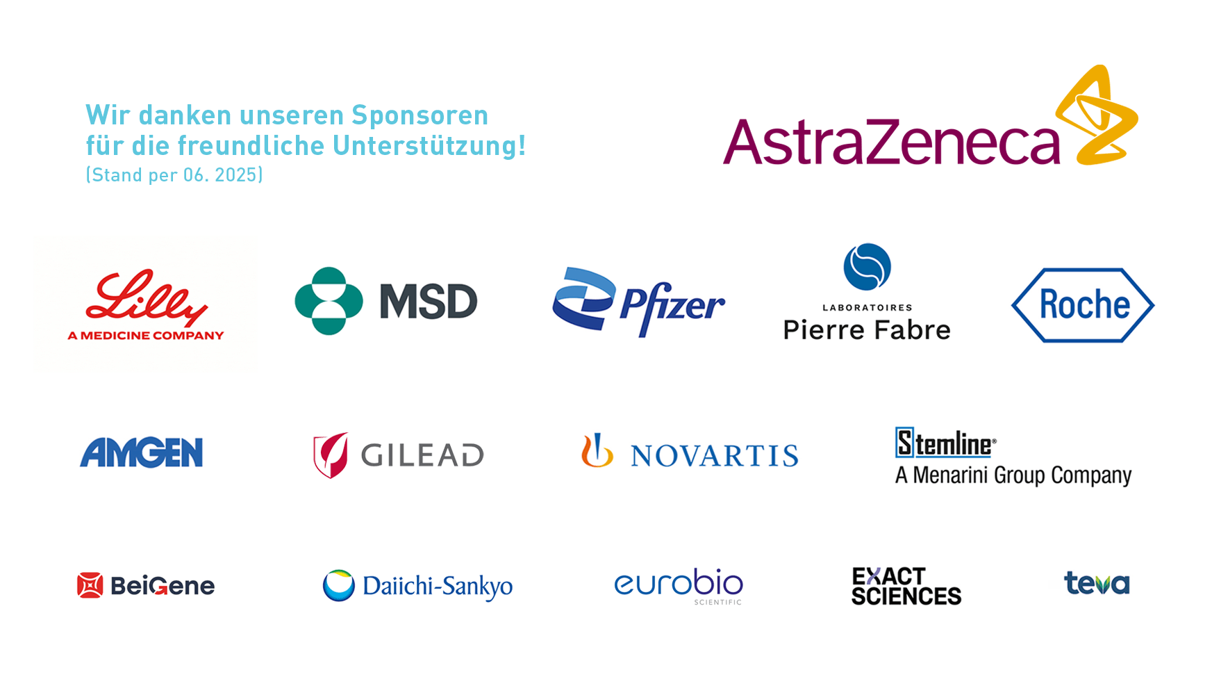 Sponsoren der ABCSG Jahrestagung 2025